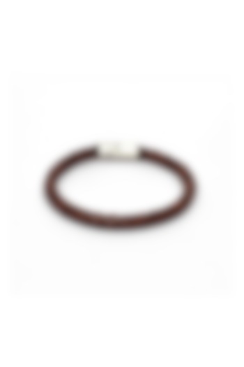 Brown Leather Bracelet by Bebajrang