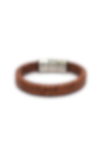 Brown Leather Bracelet by Bebajrang at Pernia's Pop Up Shop