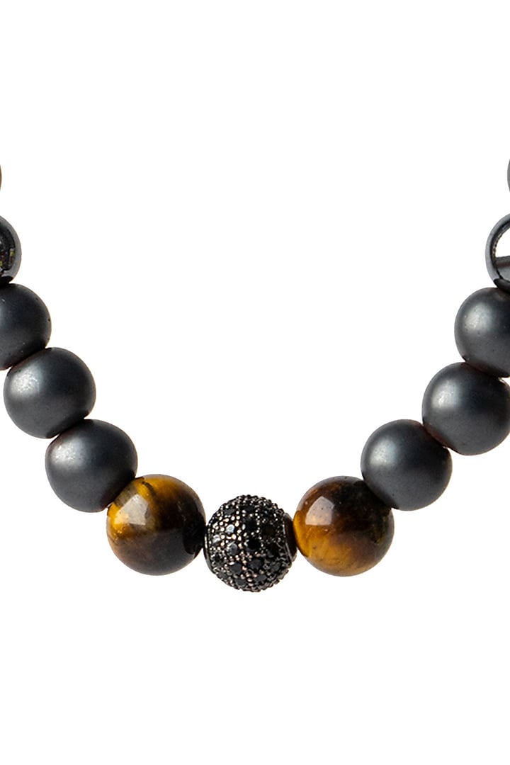 Grey Beaded Necklace by Bebajrang at Pernia's Pop Up Shop