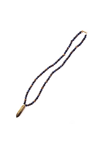 Multi-Colored Beaded Pendant Necklace by Bebajrang
