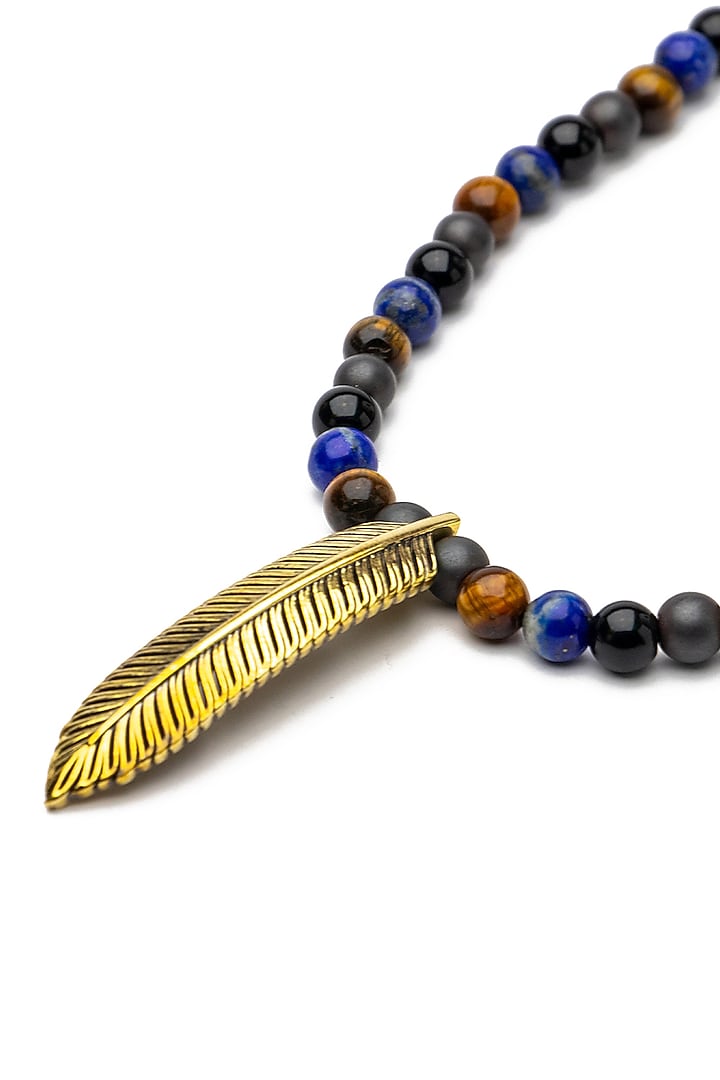 Multi-Colored Beaded Pendant Necklace by Bebajrang at Pernia's Pop Up Shop