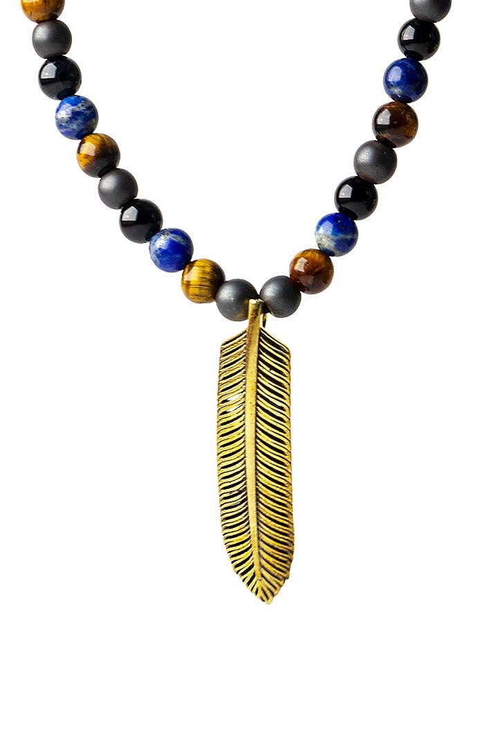 Multi-Colored Beaded Pendant Necklace by Bebajrang at Pernia's Pop Up Shop