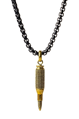 Silver Stainless Steel Pendant Necklace by Bebajrang