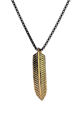 Silver Stainless Steel Pendant Necklace by Bebajrang