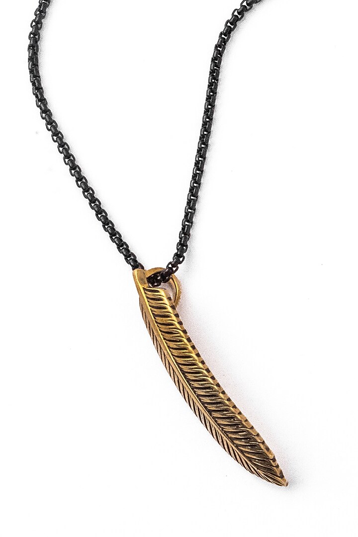 Silver Stainless Steel Pendant Necklace by Bebajrang at Pernia's Pop Up Shop