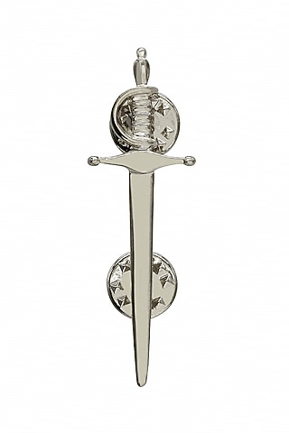 White Gold Plated Brass Lapel Pin by Bebajrang