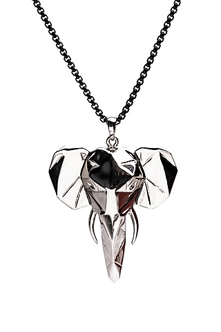 White Stainless Steel Pendant Necklace by Bebajrang
