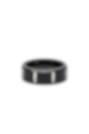 Black Stainless Steel & Tungsten Ring by Bebajrang