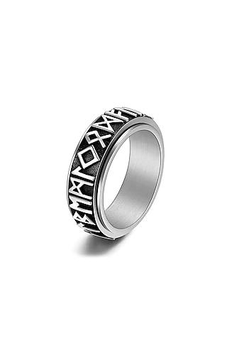 White Stainless Steel Ring by Bebajrang