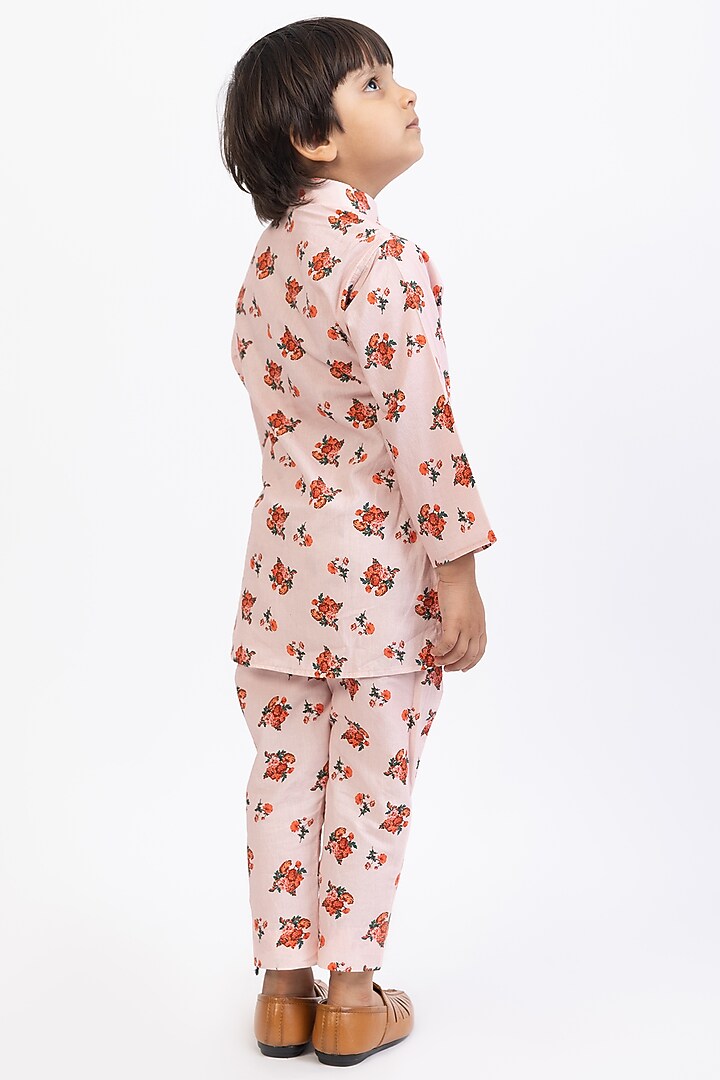 Multi-Colored Cotton Printed Kurta Set For Boys by Be Bonnie at Pernia's Pop Up Shop