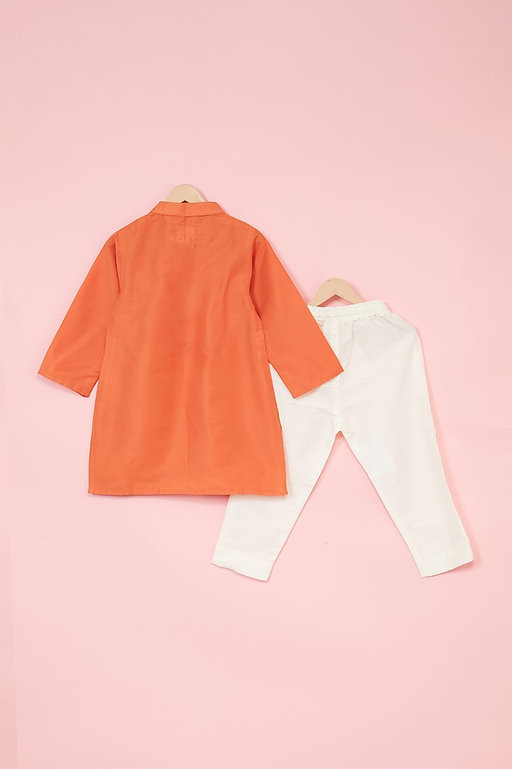 Multi-Colored Cotton Muslin Abstract Printed Nehru Jacket Set For Boys by Be Bonnie at Pernia's Pop Up Shop