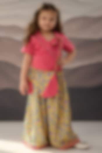 Yellow Cotton Muslin Paisley Printed Co-Ord Set For Girls by Be Bonnie at Pernia's Pop Up Shop