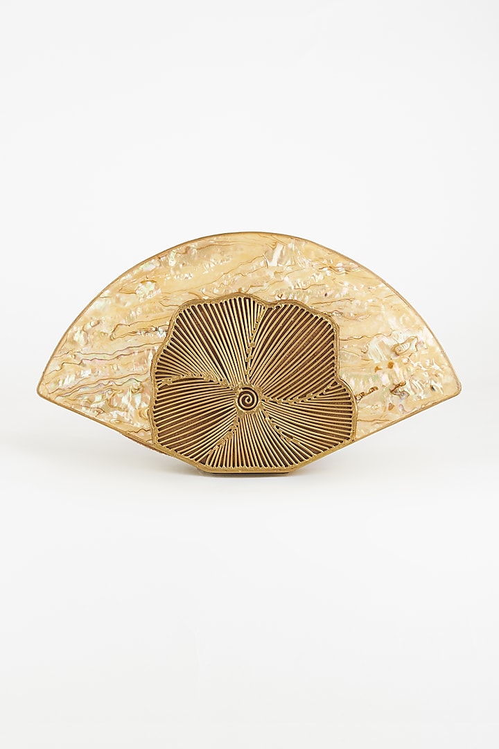 Dill Gold Handcrafted Clutch by Be Chic
