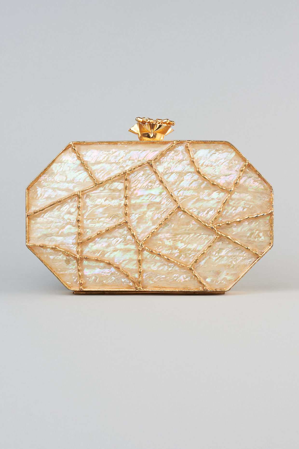 Gold Brass Handmade Clutch by Be Chic