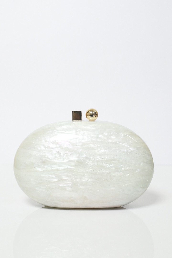 Ivory Resin Clutch by Be Chic at Pernia's Pop Up Shop