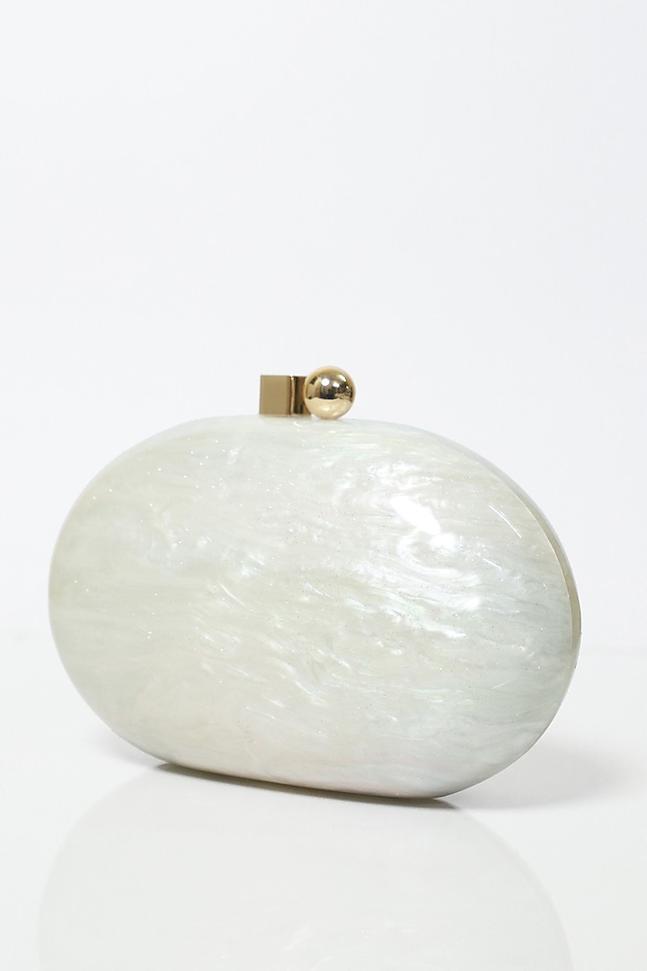 Ivory Resin Clutch by Be Chic at Pernia's Pop Up Shop