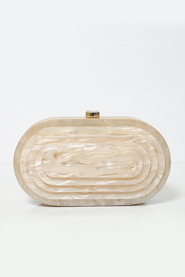 Gold Resin 3D Marble Clutch by Be Chic at Pernia's Pop Up Shop