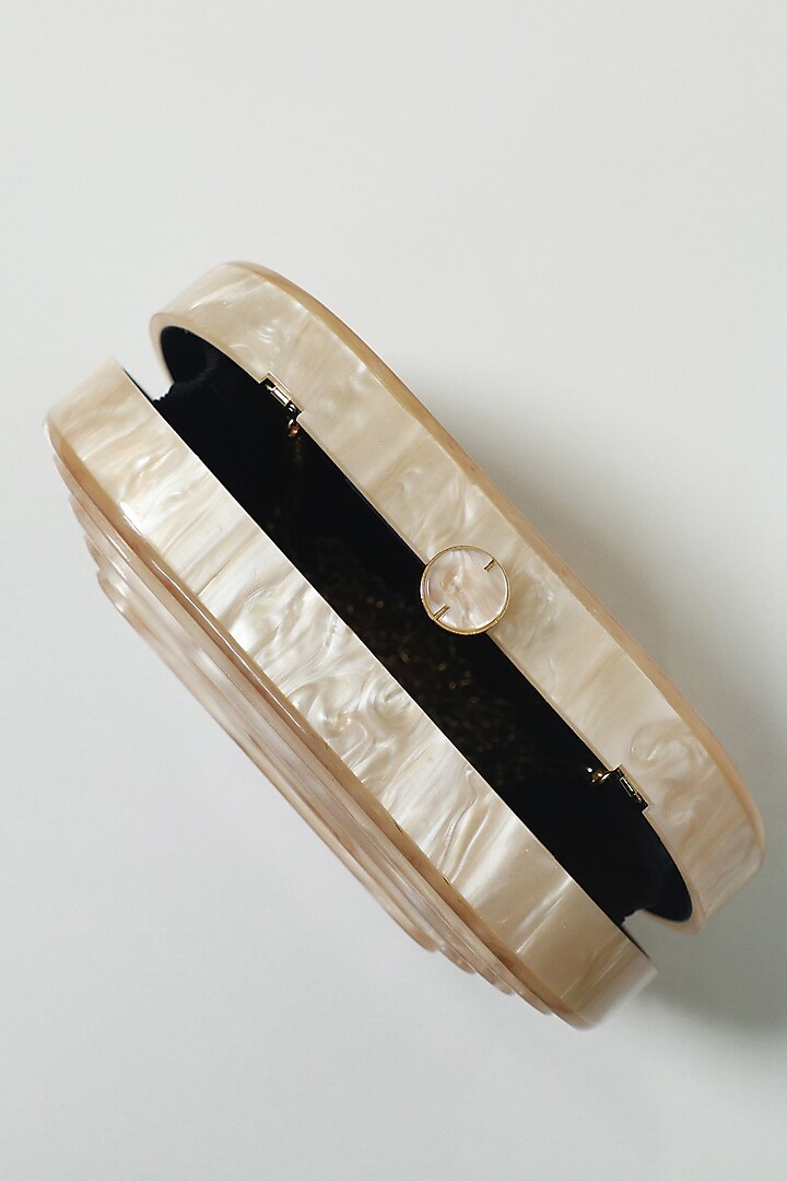 Gold Resin 3D Marble Clutch by Be Chic at Pernia's Pop Up Shop