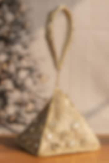 Gold Korean Silk Embellished Potli by Be Chic at Pernia's Pop Up Shop