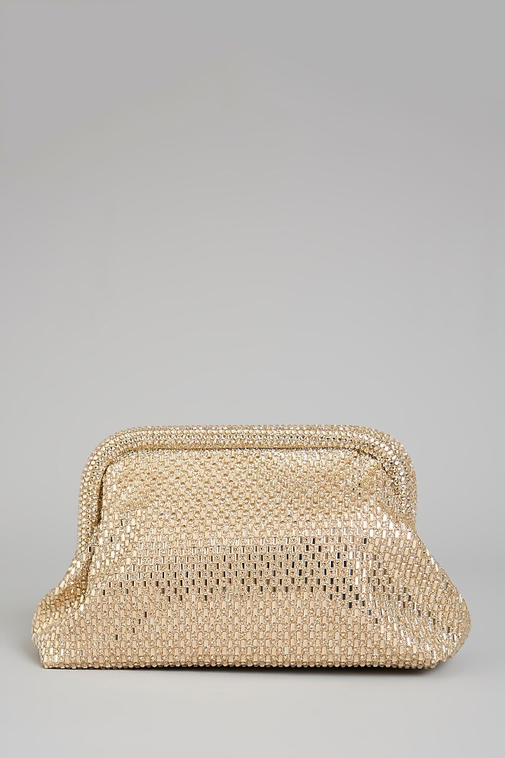 Gold Satin Crystal Work Potli by Be Chic at Pernia's Pop Up Shop