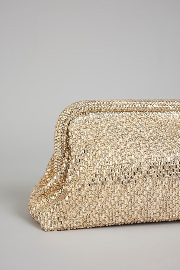 Gold Satin Crystal Work Potli by Be Chic at Pernia's Pop Up Shop