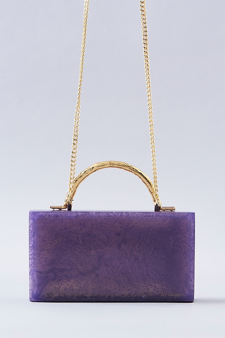 Purple Hand-Poured Resin Clutch by Be Chic at Pernia's Pop Up Shop