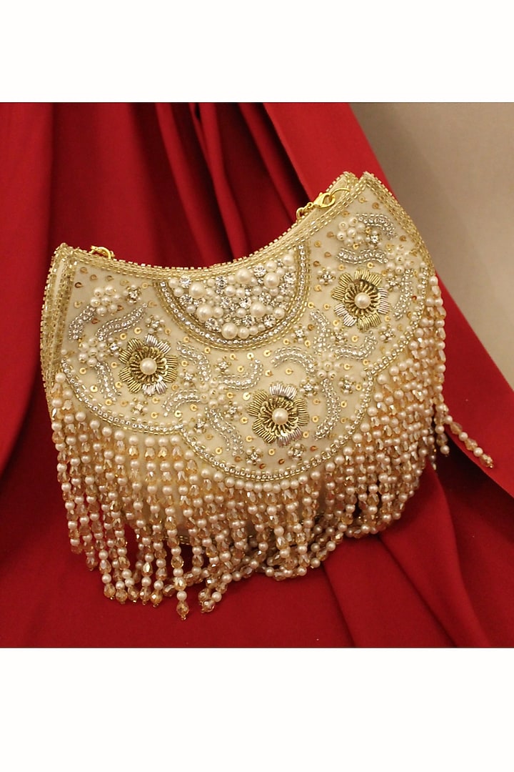 Gold Brocade Bag by Be Chic at Pernia's Pop Up Shop