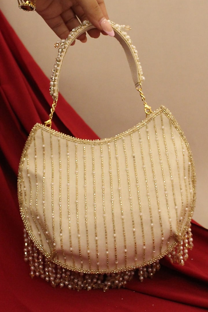 Gold Brocade Bag by Be Chic at Pernia's Pop Up Shop