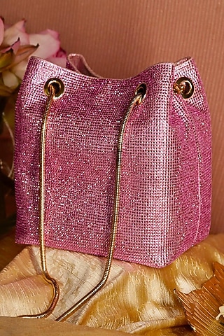 Pink Satin Bag by Be Chic