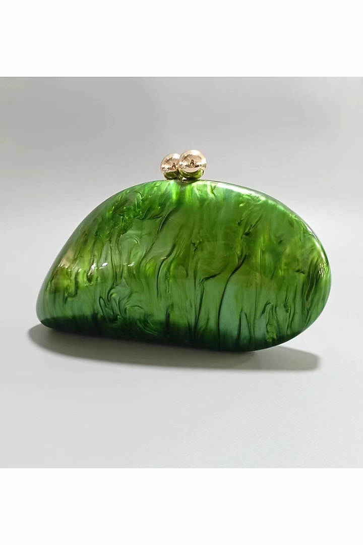 Green Acrylic Clutch by Be Chic at Pernia's Pop Up Shop