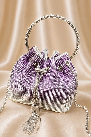 Purple Satin Bag by Be Chic