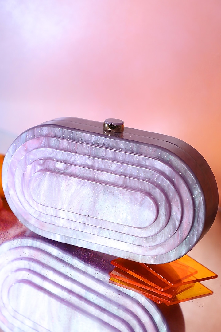 Purple Acrylic Clutch by Be Chic at Pernia's Pop Up Shop