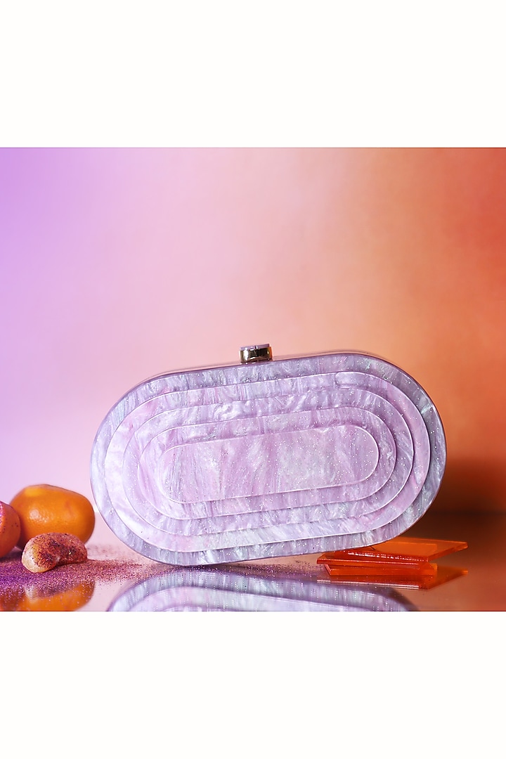 Purple Acrylic Clutch by Be Chic at Pernia's Pop Up Shop