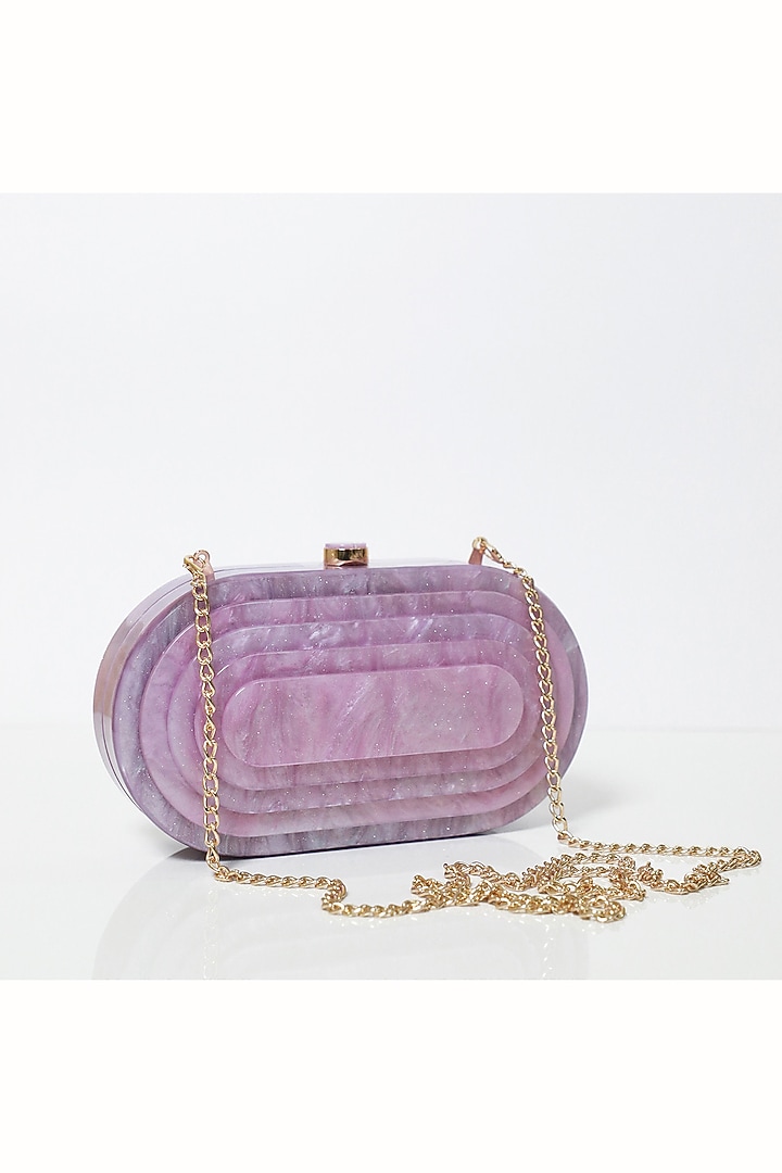 Purple Acrylic Clutch by Be Chic at Pernia's Pop Up Shop