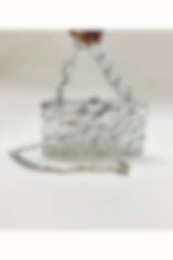 Silver Plastic Clutch by Be Chic at Pernia's Pop Up Shop