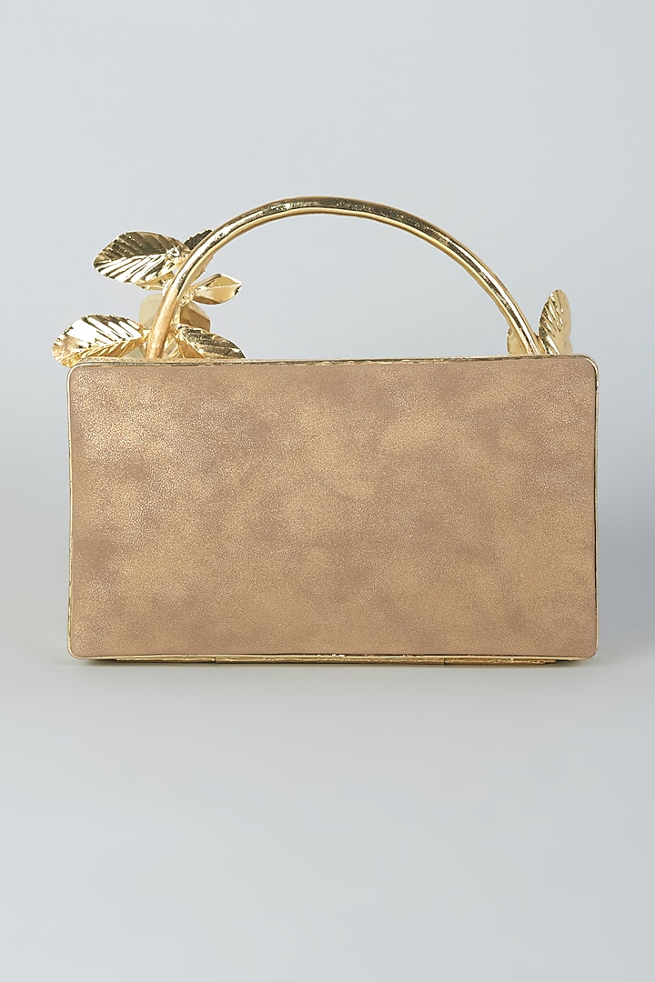 Golden Mother Of Pearl Clutch by Be Chic at Pernia's Pop Up Shop