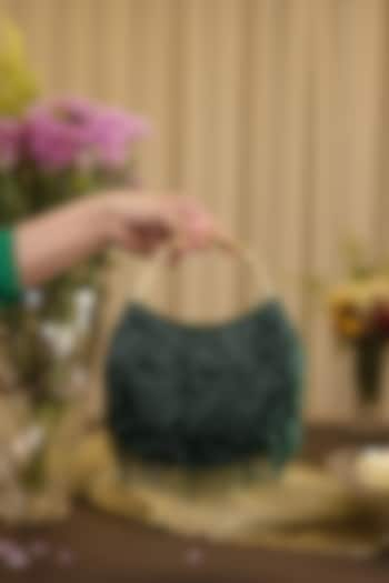 Radiance Green Satin Potli Bag by Be Chic at Pernia's Pop Up Shop