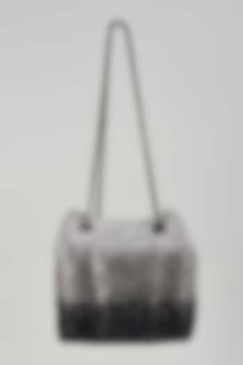 Black Faux Leather Potli Bag by Be Chic at Pernia's Pop Up Shop