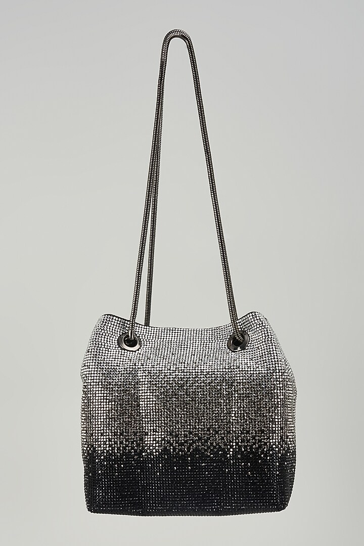 Black Faux Leather Potli Bag by Be Chic at Pernia's Pop Up Shop