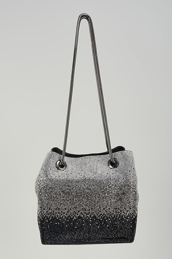 Black Faux Leather Potli Bag by Be Chic at Pernia's Pop Up Shop