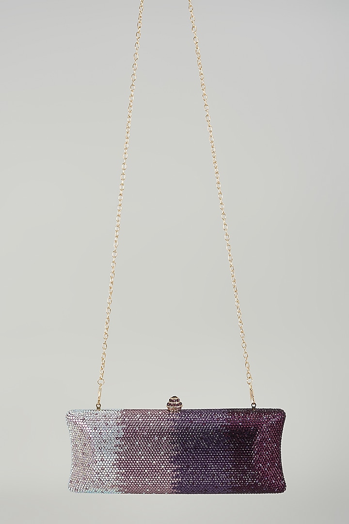 Purple Metal & Artificial Leather Bag by Be Chic at Pernia's Pop Up Shop