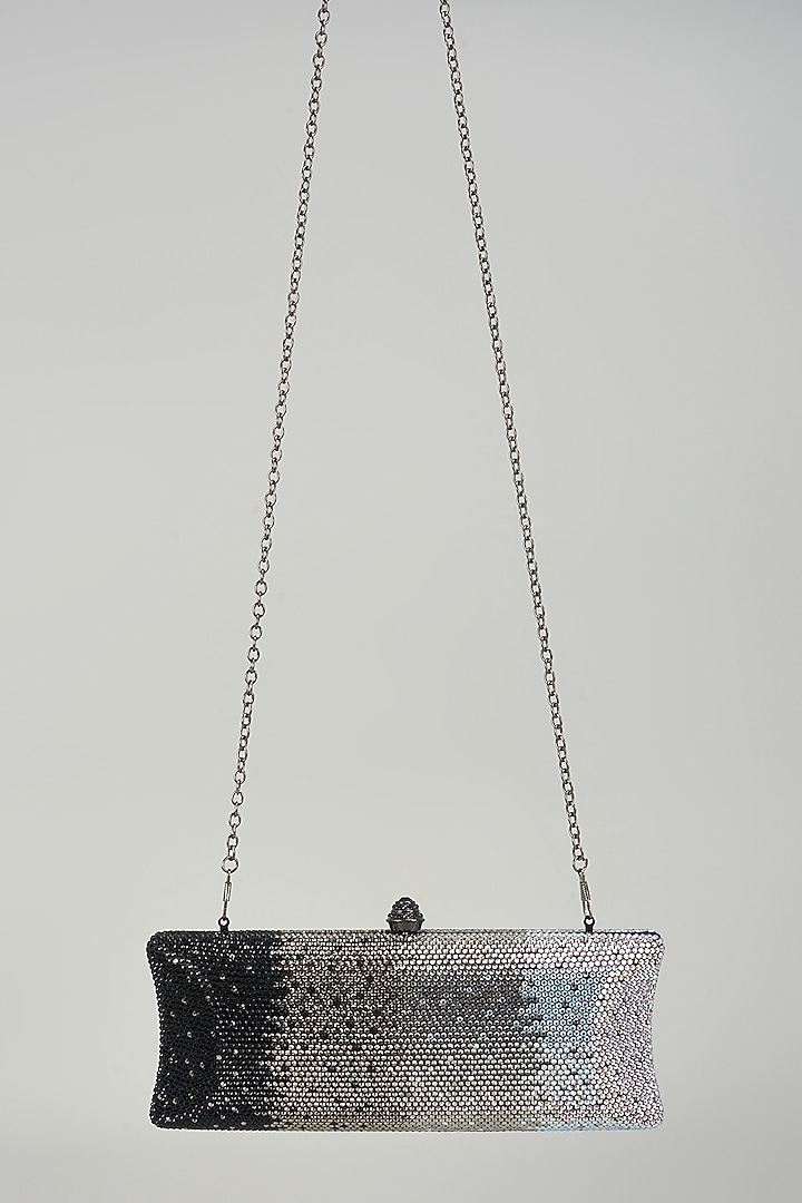 Black Metal & Artificial Leather Bag by Be Chic at Pernia's Pop Up Shop
