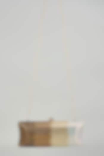 Gold Metal & Artificial Leather Bag by Be Chic at Pernia's Pop Up Shop