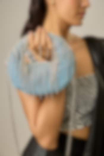 Blue Denim Crystal Work Potli by Be Chic at Pernia's Pop Up Shop
