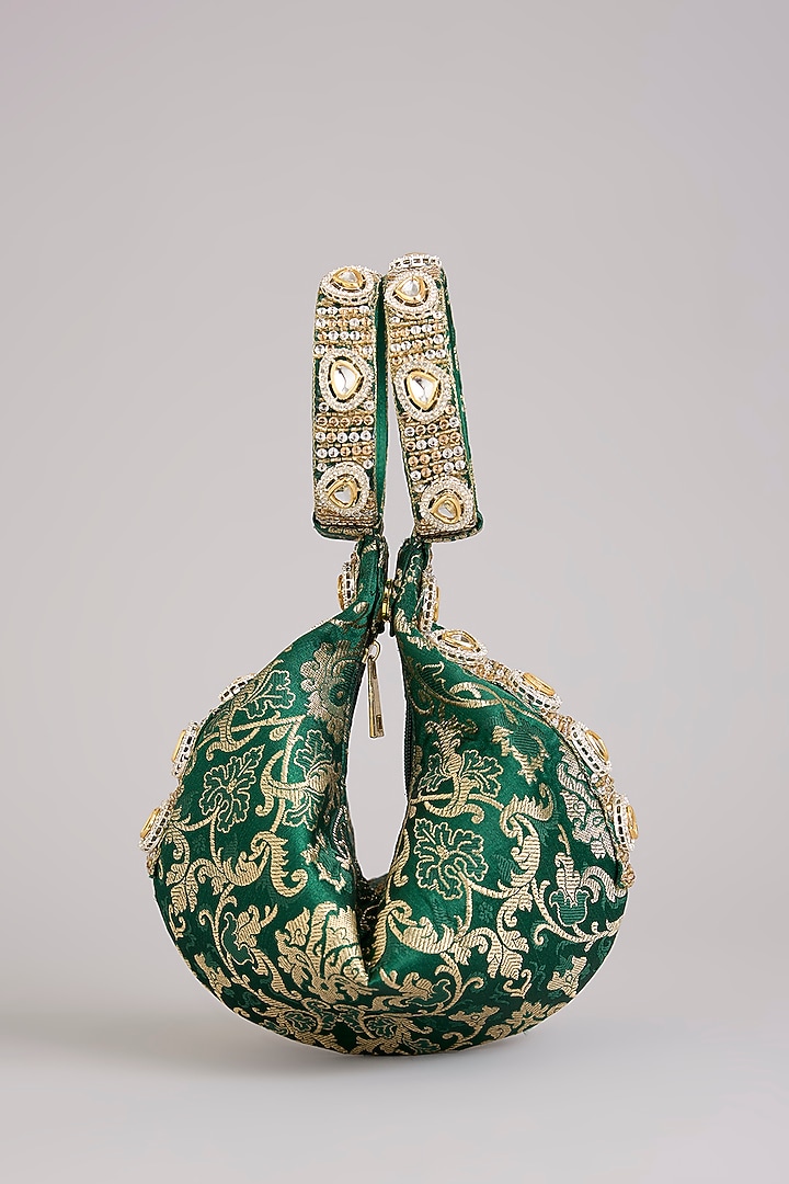 Green Brocade Opulence Purse by Be Chic at Pernia's Pop Up Shop