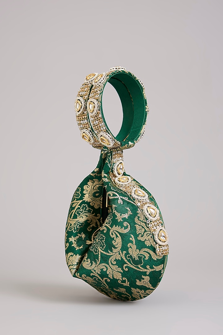 Green Brocade Opulence Purse by Be Chic at Pernia's Pop Up Shop