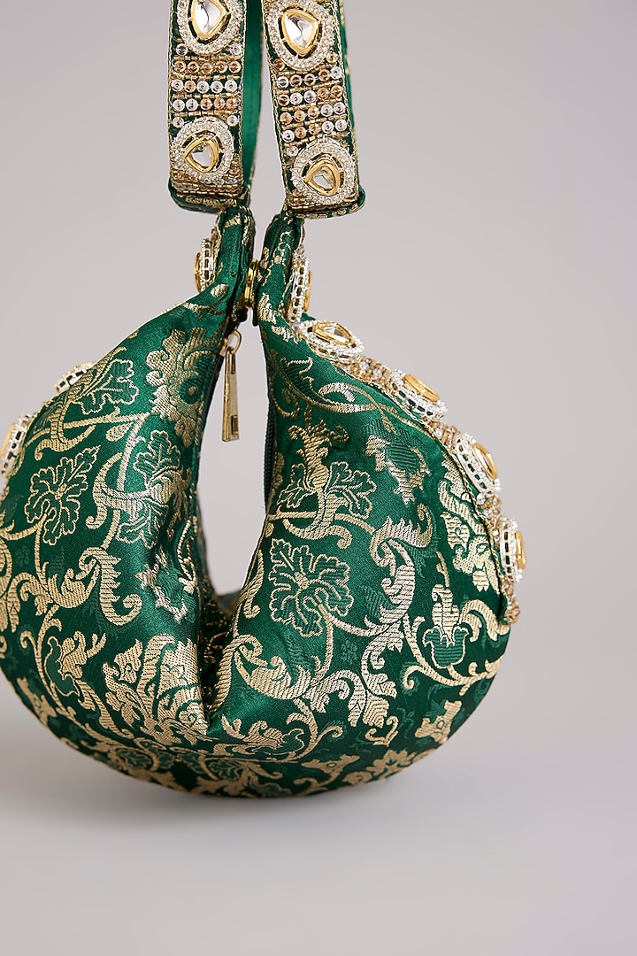 Green Brocade Opulence Purse by Be Chic at Pernia's Pop Up Shop