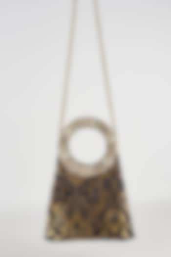 Black Brocade Sling Bag by Be Chic at Pernia's Pop Up Shop