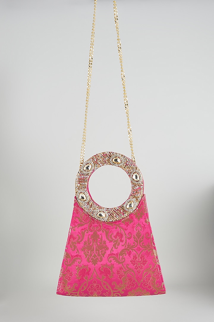 Rani Pink Brocade Sling Bag by Be Chic at Pernia's Pop Up Shop
