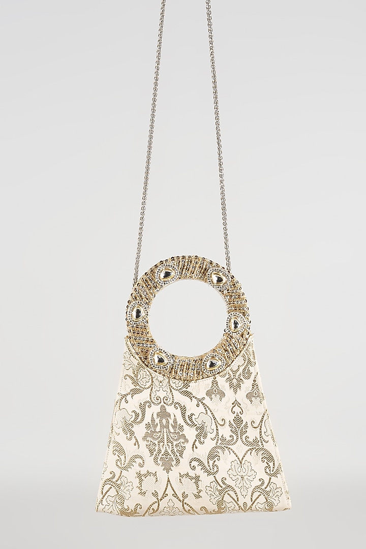 Ivory Brocade Sling Bag by Be Chic at Pernia's Pop Up Shop